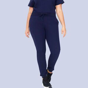 Women's Navy Jogger Scrub Mandala Pants